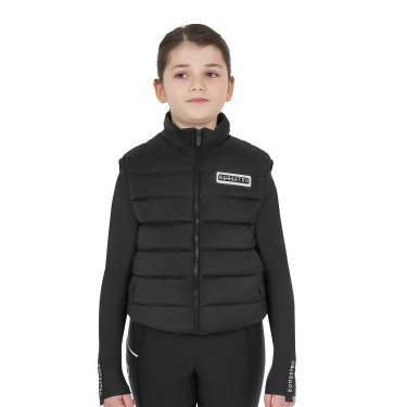 Gilet senza maniche da ragazza Equestro in nylon tecnico Nero