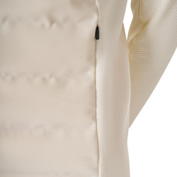 Gilet da donna senza maniche Equestro con zip in tessuto tecnico misto Bianco antico Beige