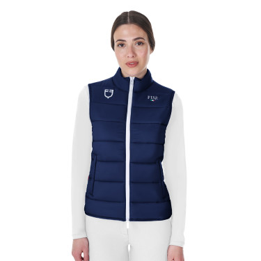 Gilet da donna senza maniche Equestro x FISE taglio slim Blazer marine Blu marino