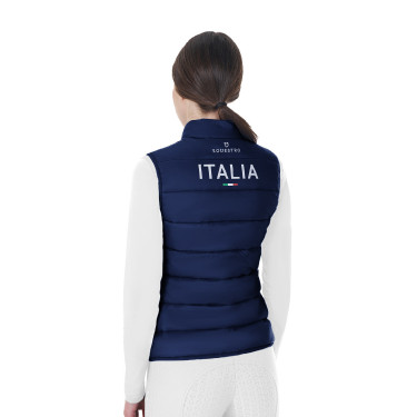 Gilet da donna senza maniche Equestro x FISE taglio slim Blazer marine Blu marino