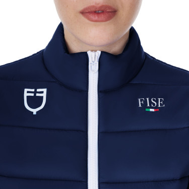Gilet da donna senza maniche Equestro x FISE taglio slim Blazer marine Blu marino
