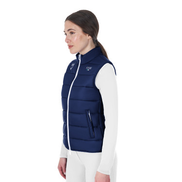 Gilet da donna senza maniche Equestro x FISE taglio slim Blazer marine Blu marino