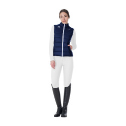 Gilet da donna senza maniche Equestro x FISE taglio slim Blazer marine Blu marino