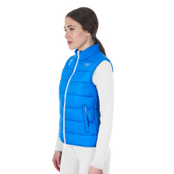Gilet da donna senza maniche Equestro x FISE taglio slim Blu di Savoia