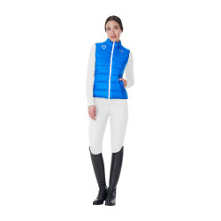 Gilet da donna senza maniche Equestro x FISE taglio slim Blu di Savoia