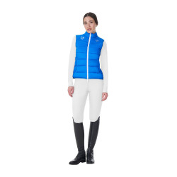 Gilet da donna senza maniche Equestro x FISE taglio slim Blu di Savoia