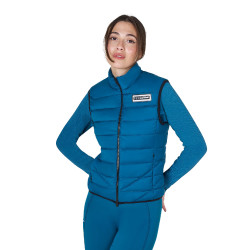 Gilet da donna Equestro in nylon senza maniche Corallo blu Gilet da donna Equestro in nylon senza maniche Corallo blu