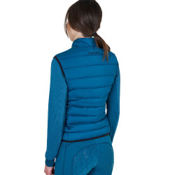 Gilet da donna Equestro in nylon senza maniche Corallo blu Gilet da donna Equestro in nylon senza maniche Corallo blu