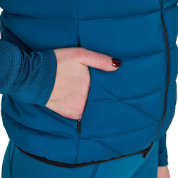 Gilet da donna Equestro in nylon senza maniche Corallo blu Gilet da donna Equestro in nylon senza maniche Corallo blu