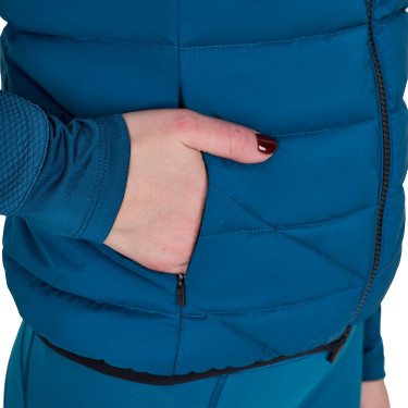 Gilet da donna Equestro in nylon senza maniche Corallo blu Gilet da donna Equestro in nylon senza maniche Corallo blu