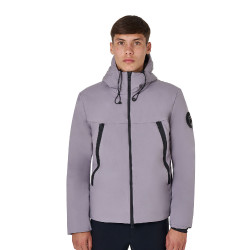 Giacca da uomo Equestro impermeabile e antivento in nylon Grigio ghiacciato