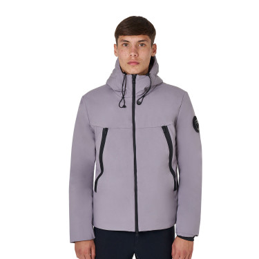 Giacca da uomo Equestro impermeabile e antivento in nylon Grigio ghiacciato