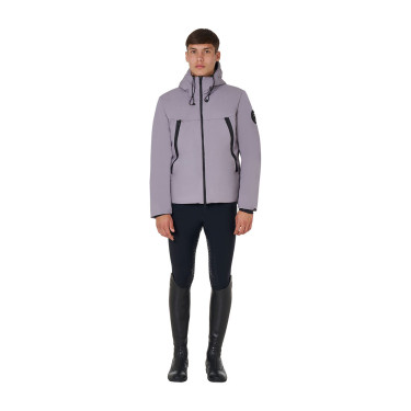 Giacca da uomo Equestro impermeabile e antivento in nylon Grigio ghiacciato