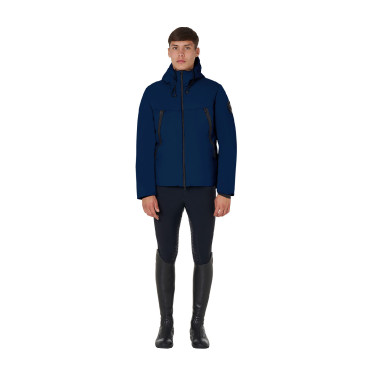 Giacca da uomo Equestro impermeabile e antivento in nylon Blazer marine Blu marino