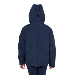 Giacca unisex da bambino Equestro in nylon impermeabile e antivento Blazer marine Blu marino