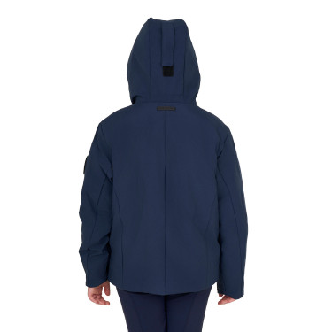 Giacca unisex da bambino Equestro in nylon impermeabile e antivento Blazer marine Blu marino