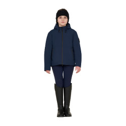 Giacca unisex da bambino Equestro in nylon impermeabile e antivento Blazer marine Blu marino