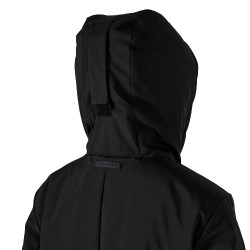 Giacca unisex da bambino Equestro in nylon impermeabile e antivento Nero