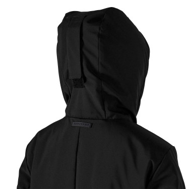 Giacca unisex da bambino Equestro in nylon impermeabile e antivento Nero