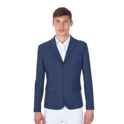 Giacca da concorso uomo Equestro x FISE tre bottoni Blazer marine Blu marino