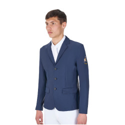 Giacca da concorso uomo Equestro x FISE tre bottoni Blazer marine Blu marino