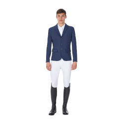 Giacca da concorso uomo Equestro x FISE tre bottoni Blazer marine Blu marino
