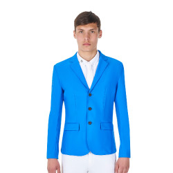 Giacca da concorso uomo Equestro x FISE tre bottoni Blu di Savoia