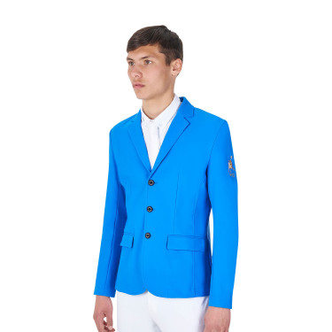 Giacca da concorso uomo Equestro x FISE tre bottoni Blu di Savoia
