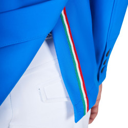 Giacca da concorso uomo Equestro x FISE tre bottoni Blu di Savoia