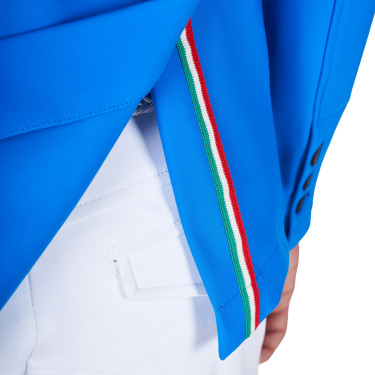 Giacca da concorso uomo Equestro x FISE tre bottoni Blu di Savoia