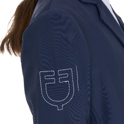 Giacca da concorso unisex per bambini Equestro x FISE tre bottoni Blazer marine Blu marino