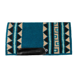 Offerta tappeto western Burioni in lana per show Blu