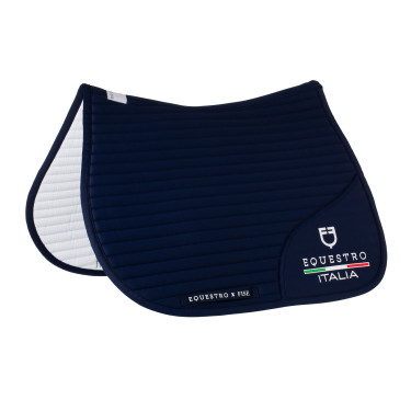 Sottosella da salto Equestro x FISE con logo ricamato Blazer marine Blu marino