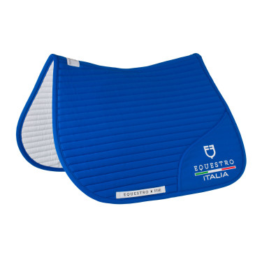 Sottosella da salto Equestro x FISE con logo ricamato Blu di Savoia Sottosella da salto Equestro x FISE con logo ricamato Blu di Savoia
