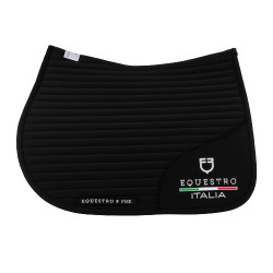Sottosella da salto Equestro x FISE con logo ricamato Nero