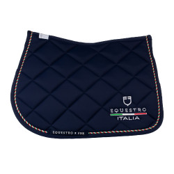 Sottosella da salto Equestro x FISE con bordino con bandiera italiana Blazer marine Blu marino