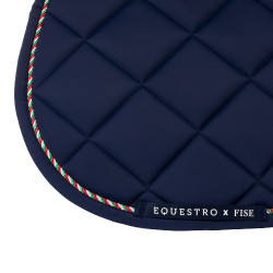 Sottosella da salto Equestro x FISE con bordino con bandiera italiana Blazer marine Blu marino