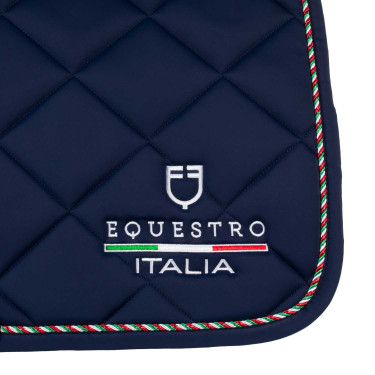 Sottosella da salto Equestro x FISE con bordino con bandiera italiana Blazer marine Blu marino