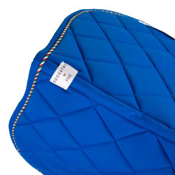 Sottosella da salto Equestro x FISE con bordino con bandiera italiana Blu di Savoia