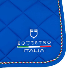 Sottosella da salto Equestro x FISE con bordino con bandiera italiana Blu di Savoia