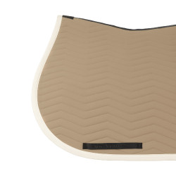 Sottosella da salto Equestro trapuntato Wave in tessuto tecnico Oxford tan / bianco antico