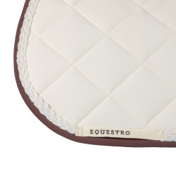 Sottosella da salto Equestro con cordoncino intrecciato Bianco antico / marrone