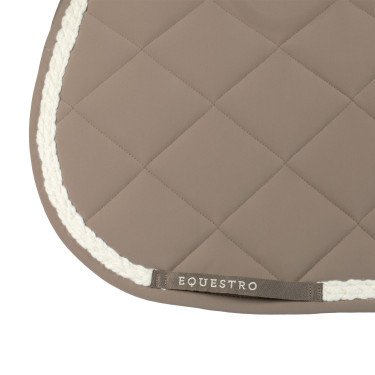 Sottosella da salto Equestro con cordoncino intrecciato Noce / bianco antico Marrone