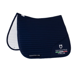 Sottosella da dressage Equestro x FISE con logo ricamato Blazer marine Blu marino
