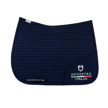 Sottosella da dressage Equestro x FISE con logo ricamato Blazer marine Blu marino