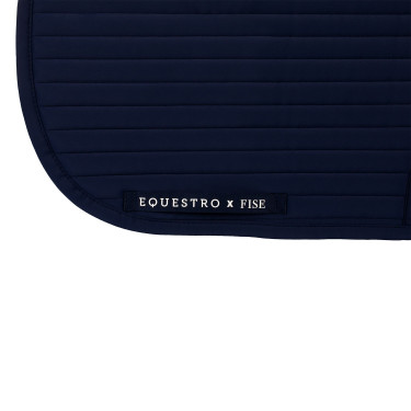 Sottosella da dressage Equestro x FISE con logo ricamato Blazer marine Blu marino