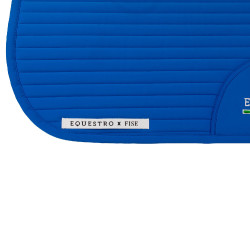 Sottosella da dressage Equestro x FISE con logo ricamato Blu di Savoia Sottosella da dressage Equestro x FISE con logo ricamato Blu di Savoia
