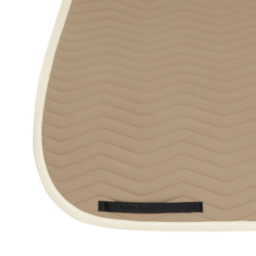 Sottosella da dressage Equestro trapuntato Wave in tessuto tecnico Oxford tan / bianco antico