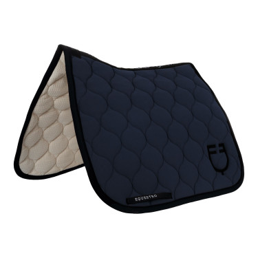 Sottosella da dressage Equestro trapuntato a cipolla Blazer marine Blu marino