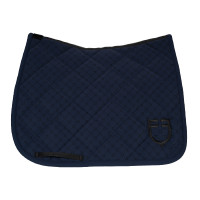 Sottosella da dressage Equestro con monogramma stampato Bianco antico / noce